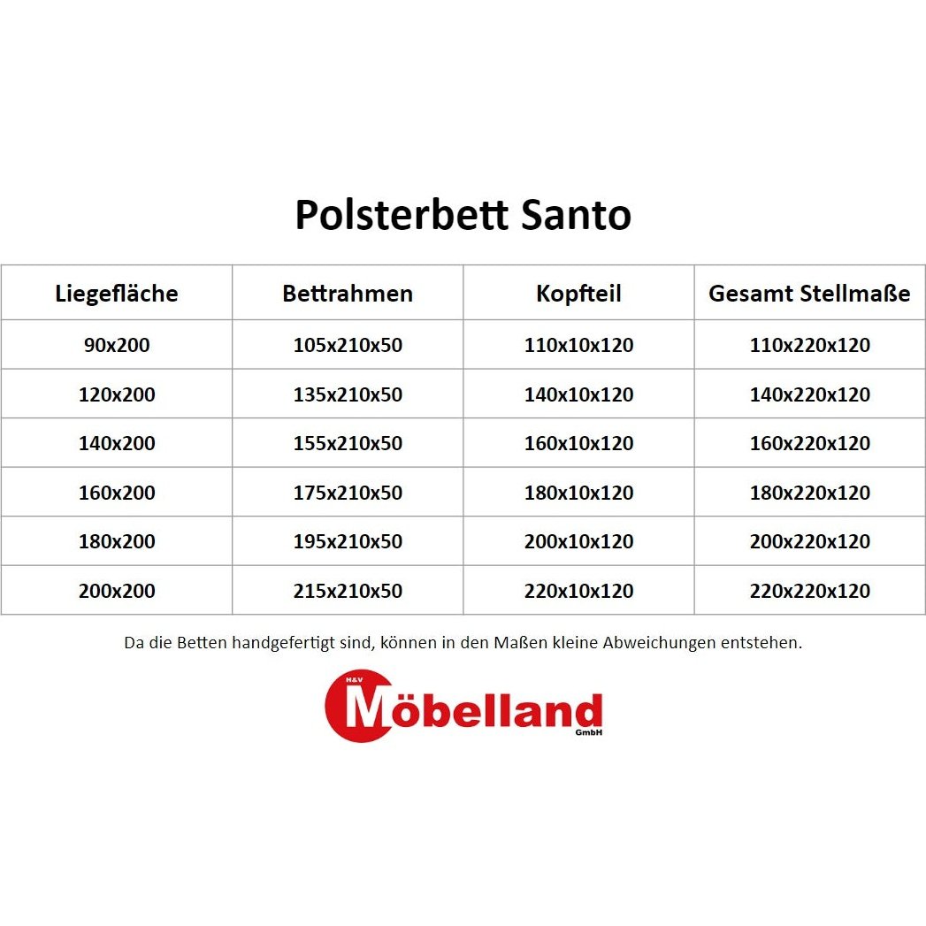 Polsterbett Santo